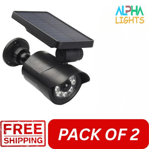 Solar Security Light PIR Motion Sensor Outdoor CCTV Camera Style Wall Lamp IP65