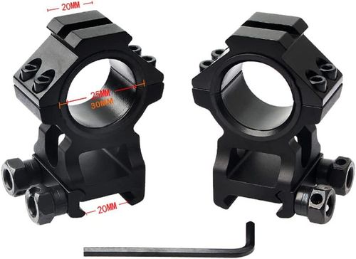 2PCS Scope Mount Ring High Profile 1''/30mm Ring for 20mm Picatinny Rail — image 3