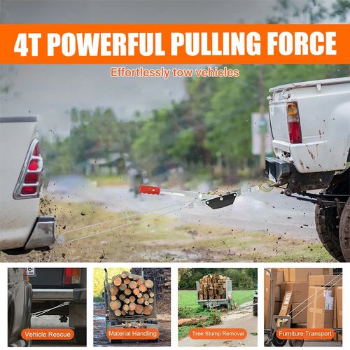 UK Power Puller Come Along Winch 4 Ton 8818lb Heavy Duty Pull Hoist 3 Hooks — image 4