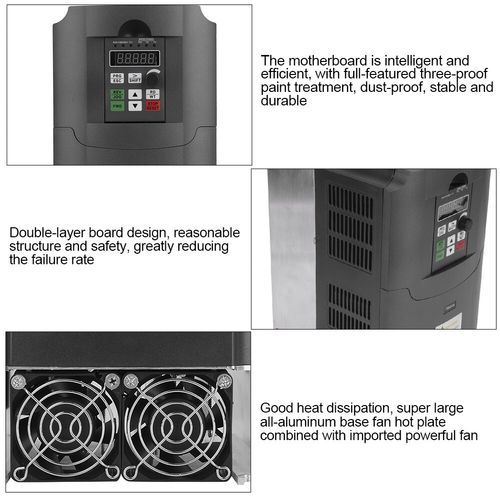 7.5KW Single to 3 Phase Variable Frequency Drives 220V 380V CNC Motor Speed — image 4