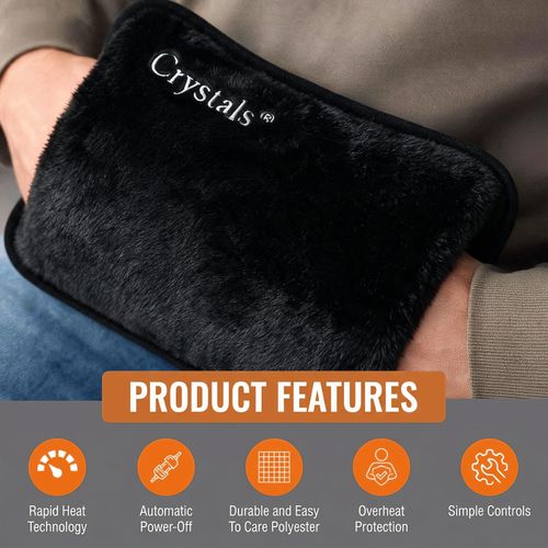 Rechargeable Electric Hot Water Bottle Bed Hand Warmer Massaging Cozy Heat Pad — image 4