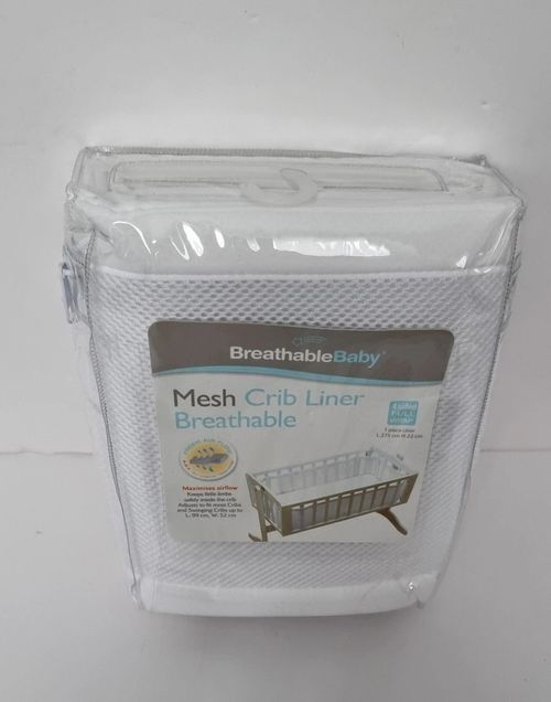 Breathable Baby Mesh Crib Liner 4 Sided Cot Toddler Soft Safe  — image 3