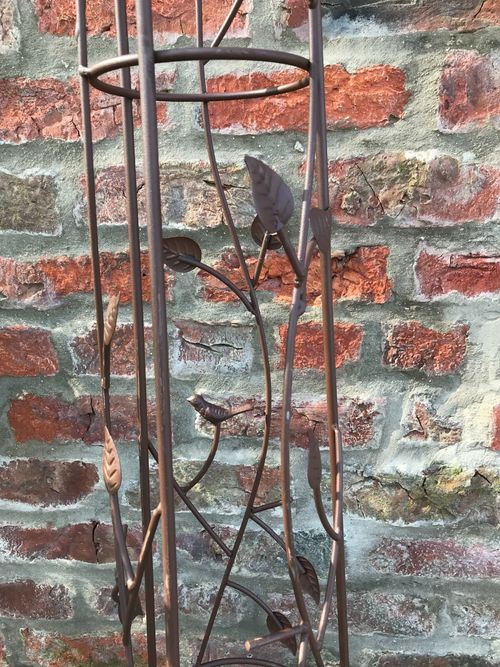 Metal Garden Obelisk Plant Support  Cage Frame Nature Bird Leaf 1.2m — image 11