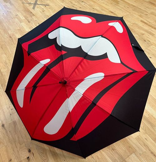 Used Rolling Stones Automatic Fibre Glass Storm proof Umbrella
