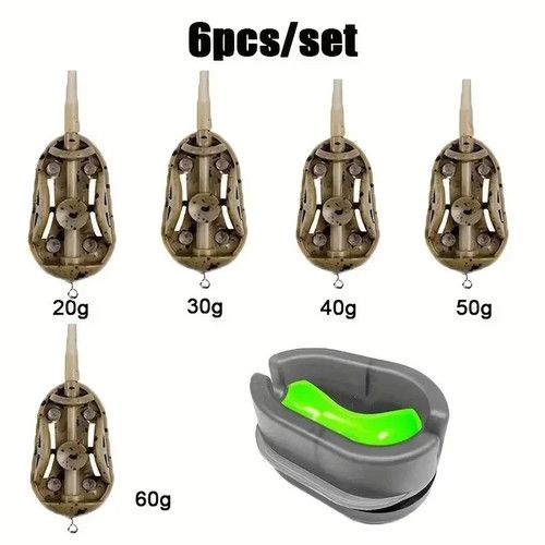 Fishing Inline Method Feeders 20g-60g For Pellet Ground Bait Coarse Carp Tackle