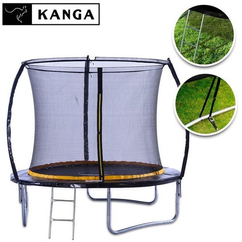 TRAMPOLINE KANGA PREMIUM 6FT 8FT 10FT 12FT WITH ENCLOSURE, LADDER & ANCHOR KIT — image 2