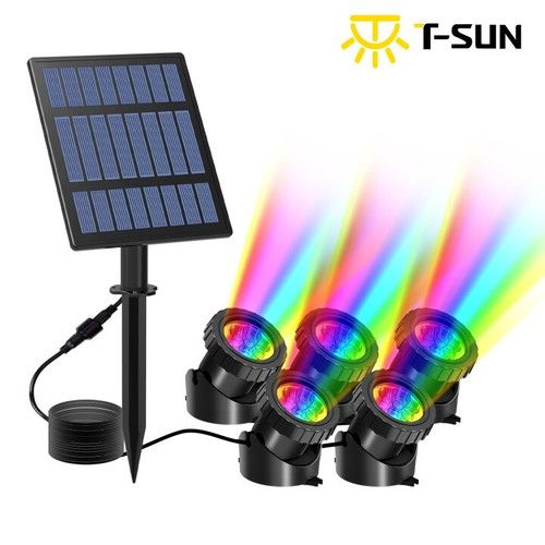 2/3/5pc Solar Pond Lights LED RGB Underwater Garden Landscape Pool Fountain Lamp