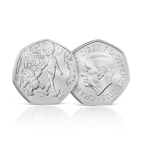 Winnie the Pooh Stamps & 3 x 50p BU Coin Cover from Royal Mail & Royal Mint — image 6