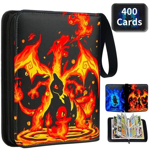 900 Pockets Trading Card Binder Holder Double Sided Zip Folder Album Book Case