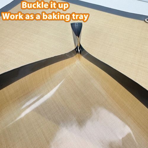 Silicone Baking Mat with Buckle Non Stick Reusable Oven Liner Baking Sheet Tray — image 5