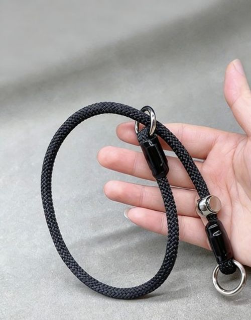 Slip Collar for Dogs Heavy Duty Nylon Rope, Dog Training Slip Lead with Stopper