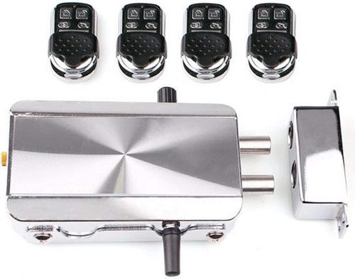 Remote Control Door Lock Kit Smart Anti-Theft Home Security Keyless Deadbolt Acc