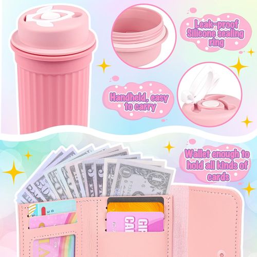 Girls Purse Set Pretend Play Handbag Phone Watch Lipstick Play Money Kids Toy — image 4