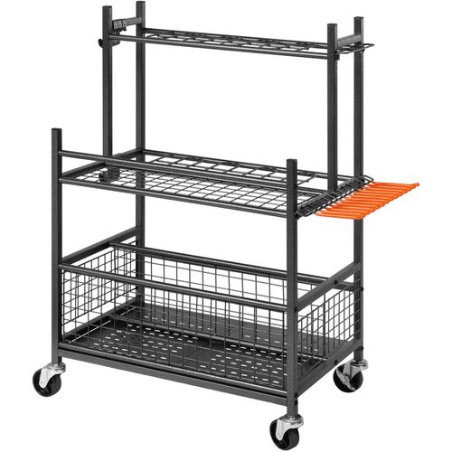 VEVOR Garden Tool Storage Rack with Wheels Garage Organizer 16 Slots with Hooks — image 11