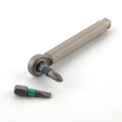 Titanium Brass S2 steel Multi Tools Card Screwdriver Pocket Outdoor Keychain EDC