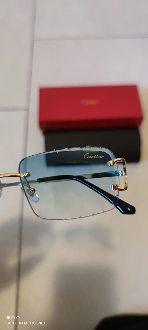 Cartier Eyeglasses Rimless, Gold Metal Frame, With Case & Box — image 4