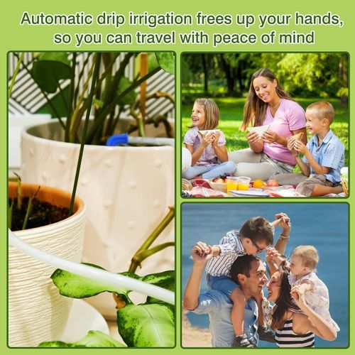 Automatic Drip Irrigation Plant Watering System Kit with Timer Garden Greenhouse — image 11