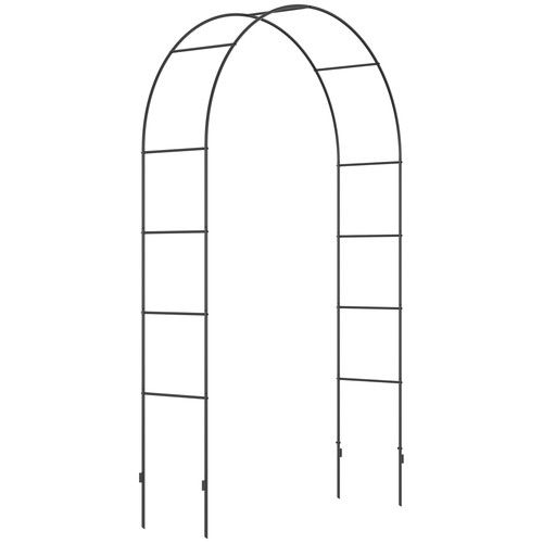 Metal Garden Arch Arbor Trellis Climbing Plants Outdoor Wedding Patio Black