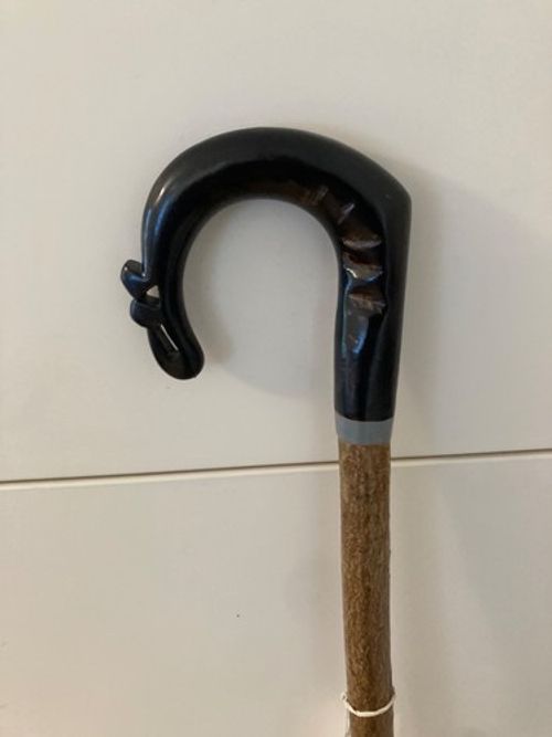 BUFFALO HORN CROOK  on Hazel ,Walking and Hiking stick.