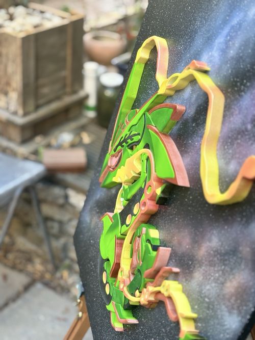 3D Pokémon Rayquaza Dragon Contemporary Art Painting, Unframed Single Piece — image 3
