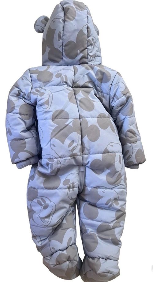 Disney Baby Snowsuit / Pramsuit Blue and Grey Micky Mouse 6-9 Months With Hood — image 7