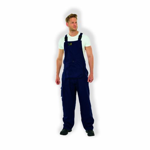 Endurance Bib Brace Overalls Work Trousers Multi Pocket Cotton Navy Dungarees — image 1