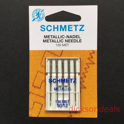 Schmetz Metallic Sewing Machine Needles for Metallic Thread Choose size 80 or 90