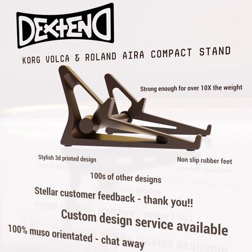 Dextend Dual Tier 3d Printed Stand For Korg Volca and Roland Aira Compact