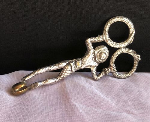 Vintage Silver Metal Monkey Harlequin Sugar Nips Tongs — image 9