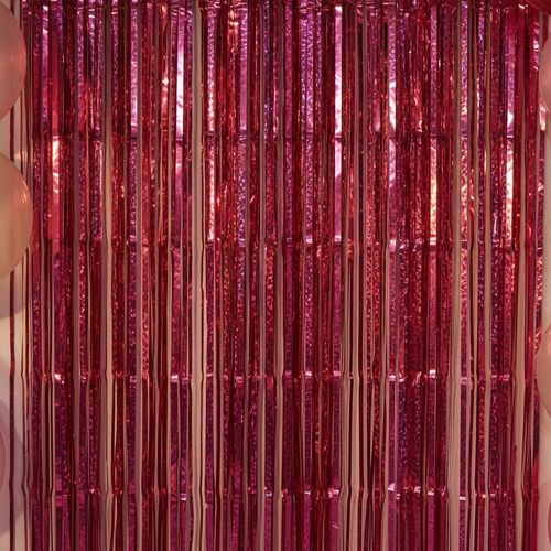 Foil Fringe Curtain Party Backdrop for Birthday Christmas, for Photo Booths — image 2