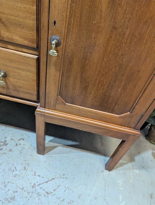 Antique Edwardian Mahogany Sideboard Buffet Cabinet Cupboard Drawers Service — image 19