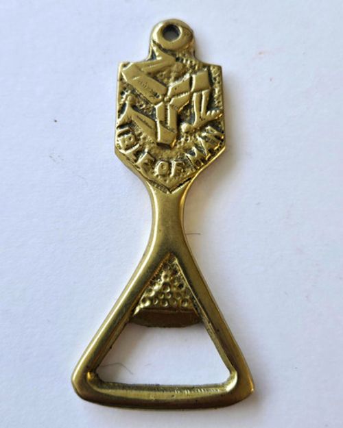 Vintage Brass Isle of Man Three Legs Triskelion Bottle Opener Souvenir Barware