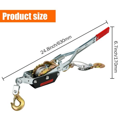 UK Power Puller Come Along Winch 4 Ton 8818lb Heavy Duty Pull Hoist 3 Hooks — image 11