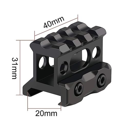 1" Picatinny Riser Mount 20mm Rail Aluminum Scope Riser Base — image 1