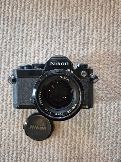 Nikon FM SLR Film Camera With Nikkor 1.4 50mm Lens Vintage