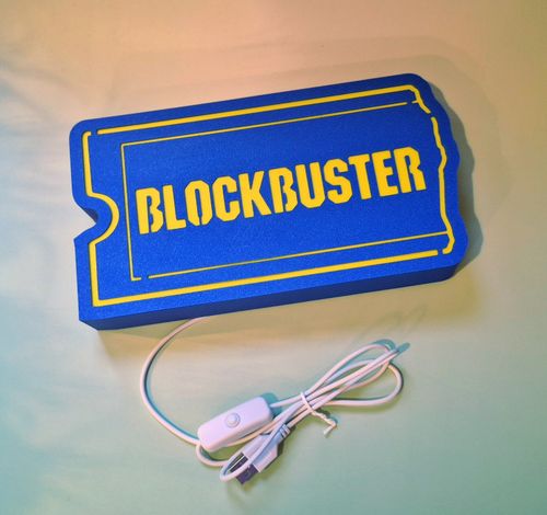 Iconic Blockbuster Ticket Lightbox Sign – Retro 90s LED Lightbox — image 2