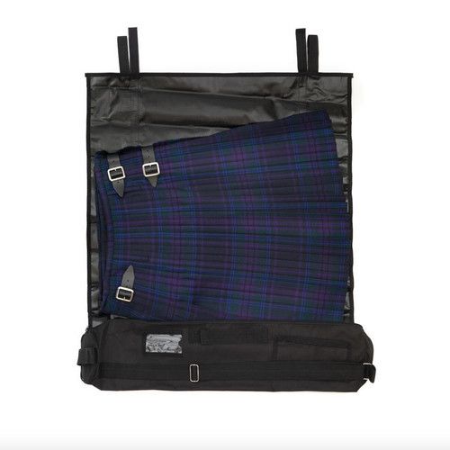 Scottish Highland Zipped Kilt Roll Travel Carrier WIth Adjustable Shoulder Strap