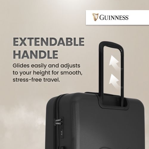 Guinness ABS Hard Shell Suitcase Travel Luggage, Combo Lock, Spinner Wheels — image 10
