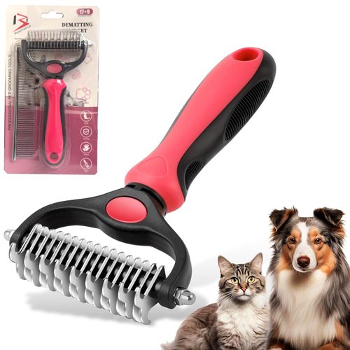 Professional Pet Dog Cat Comb Brush Dematting Undercoat Grooming Comb Rake Tool — image 1