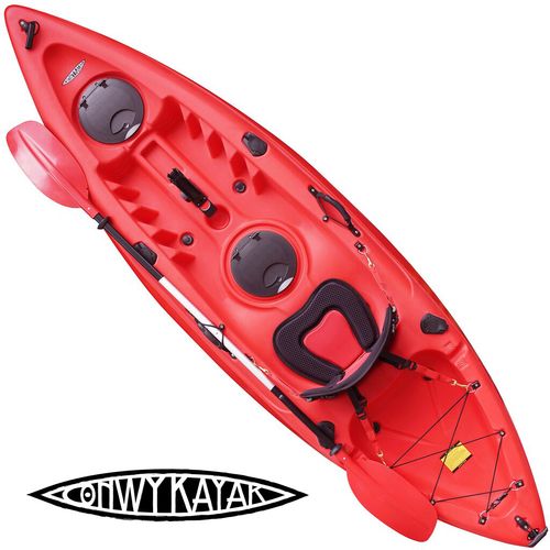 Conwy Kayak Sit On Top Kayak Fishing Sea River Single Deluxe Seat & Paddle Menai — image 2