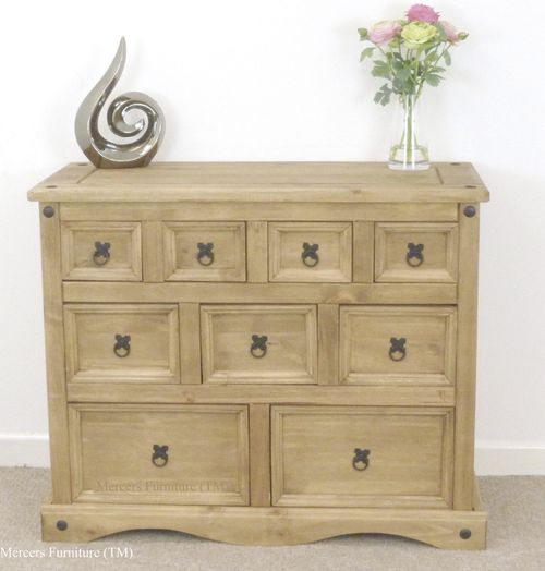 Corona Merchant Chest Of Drawers Sideboard Solid Wood Mexican Pine Wooden 4+3+2 — image 5