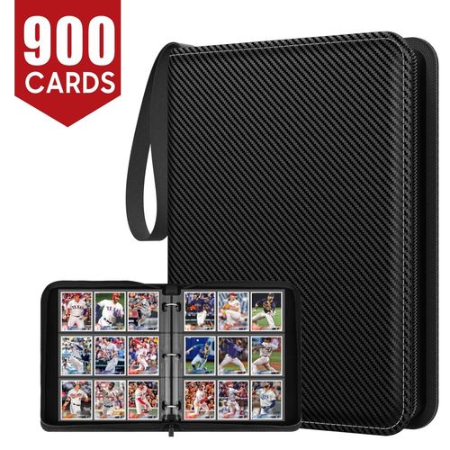 900PCS Pockets Trading Card Binder Holder Double Sided Zip Folder Album Book — image 2