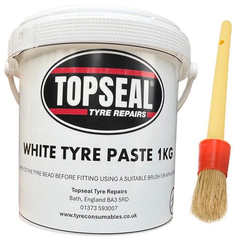 Tyre Bead Paste & Brush Tyre Fitting Soap Premium Lub 1kg Tub Made in Germany