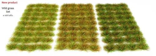 Static grass tufts self adhesive sheets - Model scenery wargames Warpainter