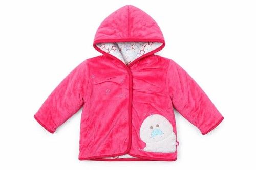Marks & Spencer Girls Jacket Size 3-6 Months Pink Long Sleeve Hooded