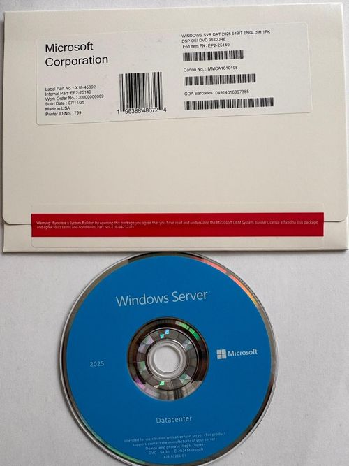Microsoft Windows Server 2025 Datacentre 64Bit  96 Core DVD+Key — image 4