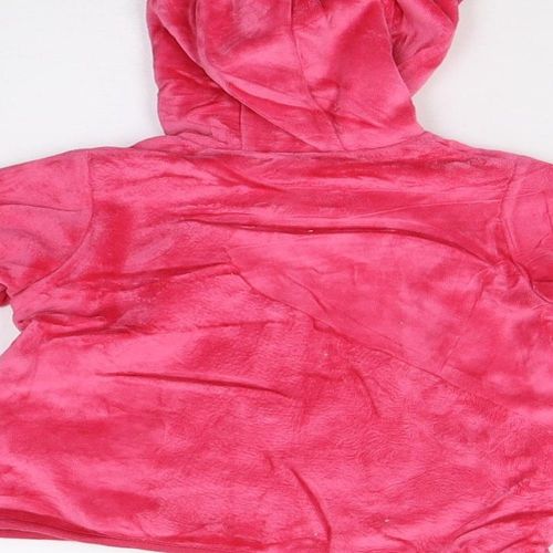 Marks & Spencer Girls Jacket Size 3-6 Months Pink Long Sleeve Hooded — image 5