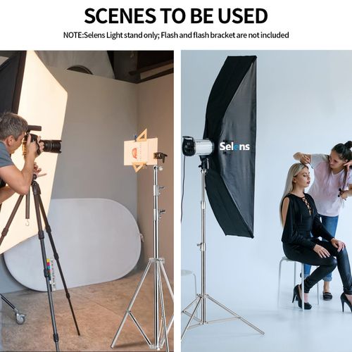 2.8m Light Stand Heavy Duty Adjustable Tripod Spring Damped Stainless Steel — image 7