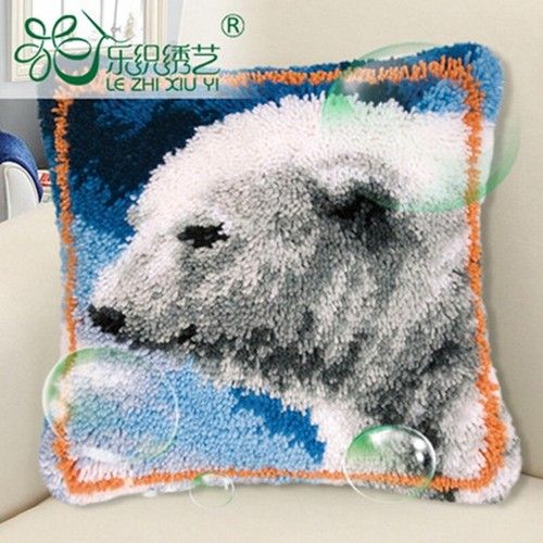 Animals Cushion Cover Making Kit Latch Hook Rug For Beginners Adults