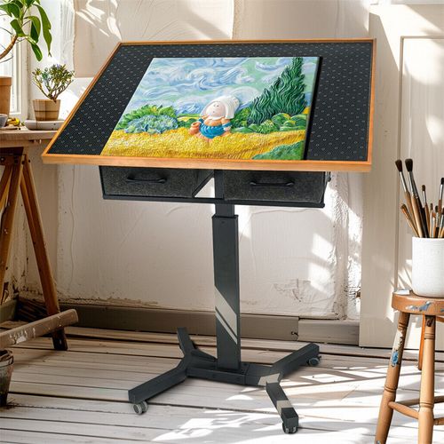 1500Pcs Jigsaw Puzzle Table Storage Board 2-Drawer & 4-Level Adjustable Tilting — image 3